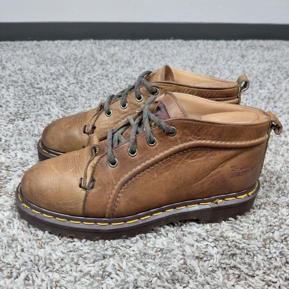 Doc Dr Martens 8074 Boots Unisex UK 6 US M 7 W 8 Brown Leather Made In England